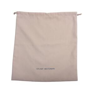 Stuart Weitzman Drawstring Dust Bag Cover Canvas Shoes Purses 14" x 15.5" Blush